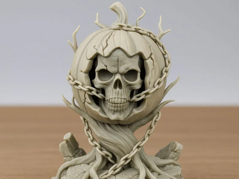 ハロウィン用ホームデコレーション パンプキン - スカル