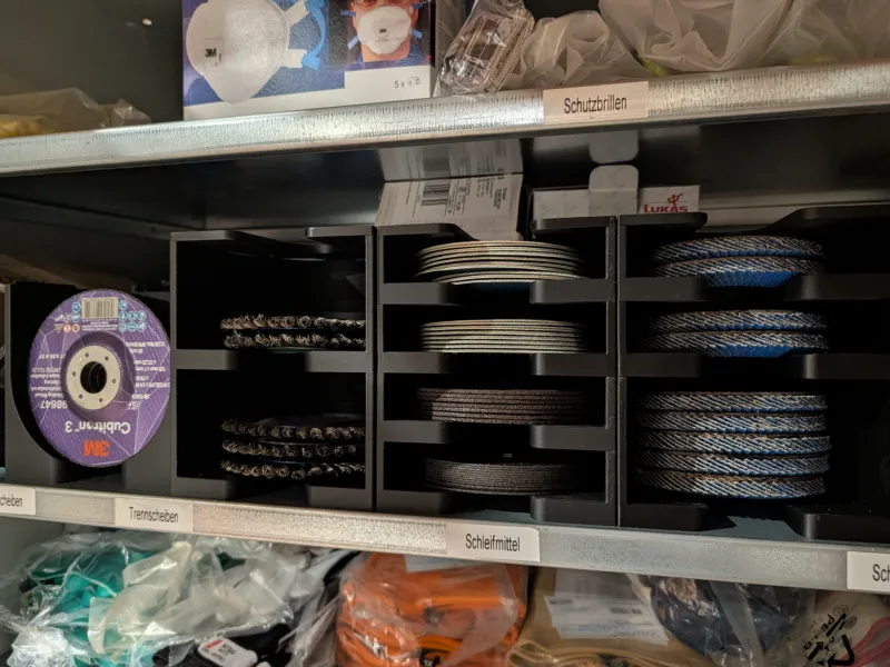 Modular Storage System for 125 mm Grinding Discs & Workshop