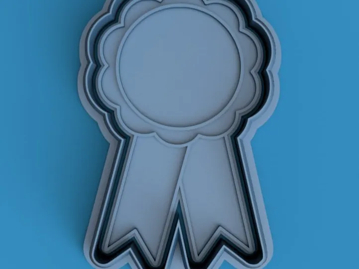 Award Ribbon Cutter & stamp - medalla - escarapela