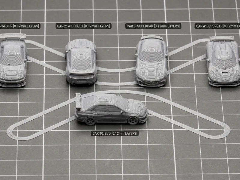5台の車コンボセット PLA印刷