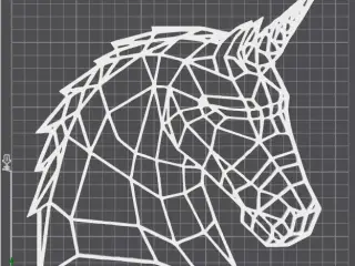 Geometric Unicorn - Silhouette Wall Decoration Wallart