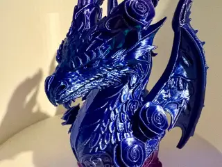Gothic rose dragon bust