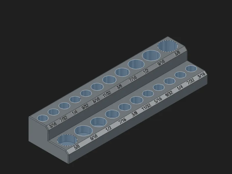 1/4 SAE-Stecknuss-Aufbewahrung 3 Varianten magnetisch