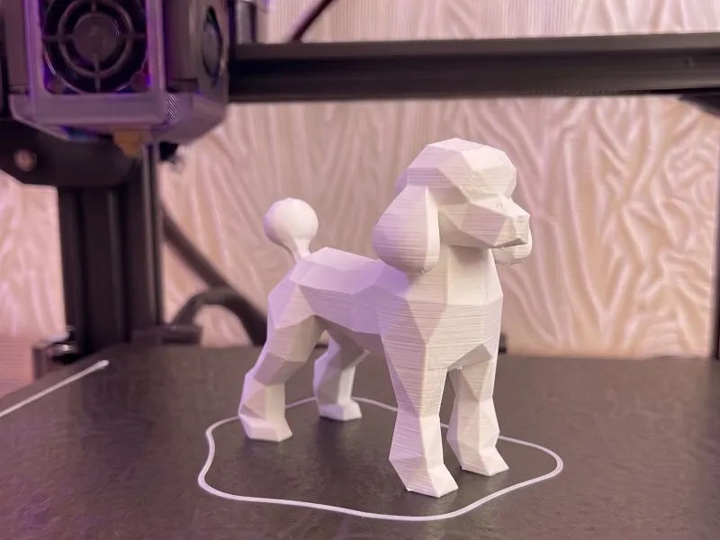 Dog Caniche Lowpoly