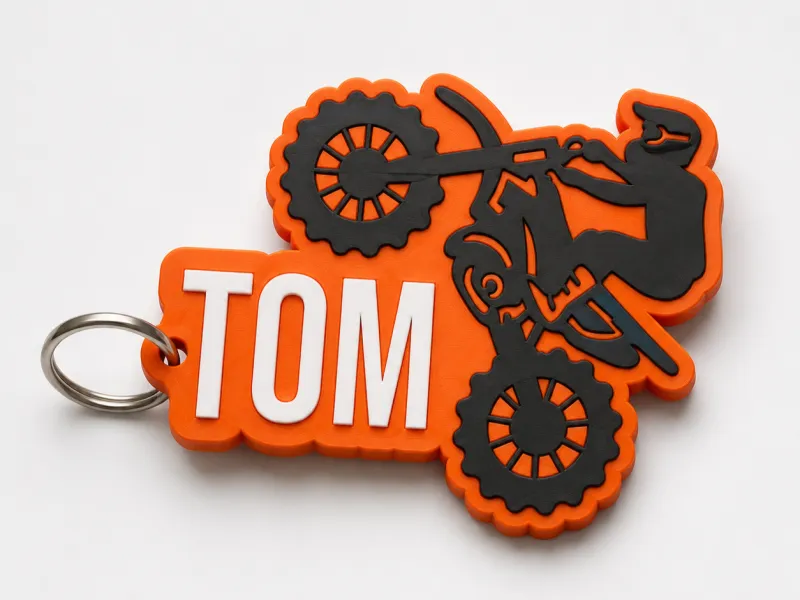 Étiquette nominative moto de cross de Tom