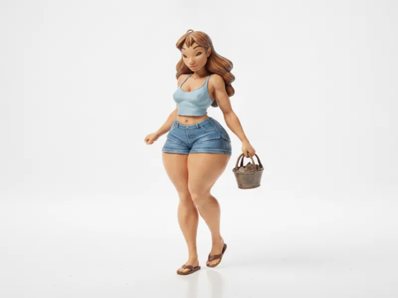 Mulan Shopping Figurine Cartoon 3D Printable