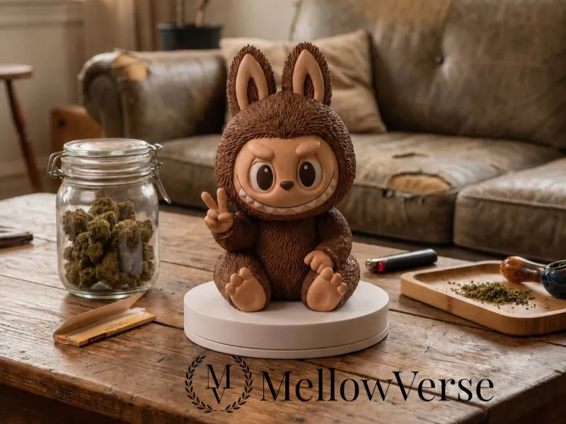Triturador de Ervas Labubu - 2 Partes Magnético - Estilo Brinquedo - MellowVerse