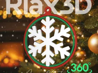 christmas rotating ornament snowflake v2