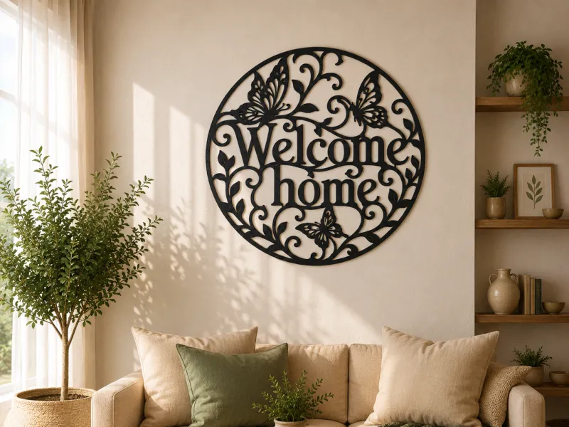 Butterfly Welcome Home 2D Wall Art