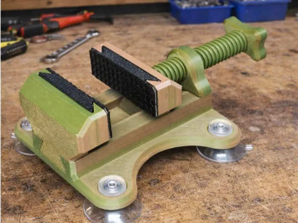 Modular Mini Bench Vise with Suction Cups