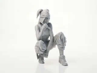 Painter Lady Figurine Female Art 3D Printable