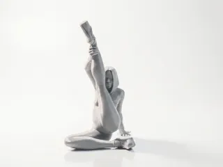 Stretching Female Yoga Figurine 3D Printable