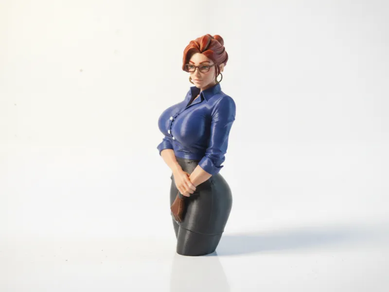 Stylish Teacher Figurine Female Character 3D Printable