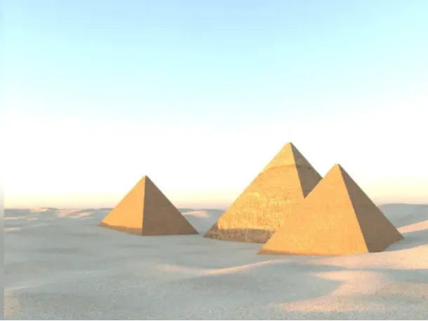 Egyptian Pyramids and Desert