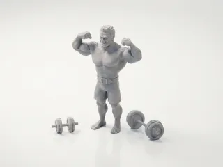 Bodybuilder Figurine Fitness Collectible 3D Printable