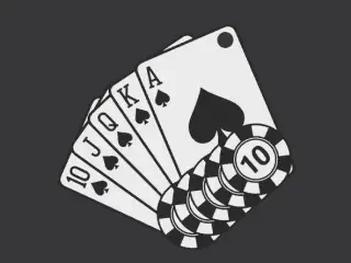 B&W poker set keychain