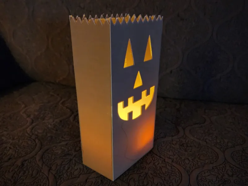 Citrouille en sac en papier d'Halloween