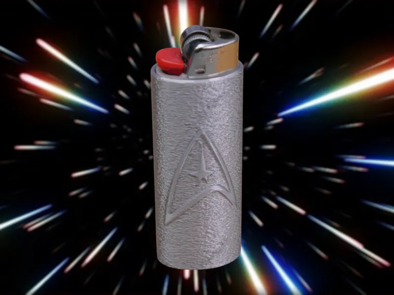 Fodello per accendino Slim Bic con grip a scatto Star Trek