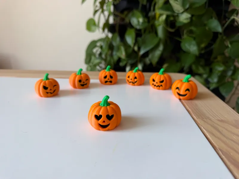 Halloween Pumpkins Set – 7 Funny Faces