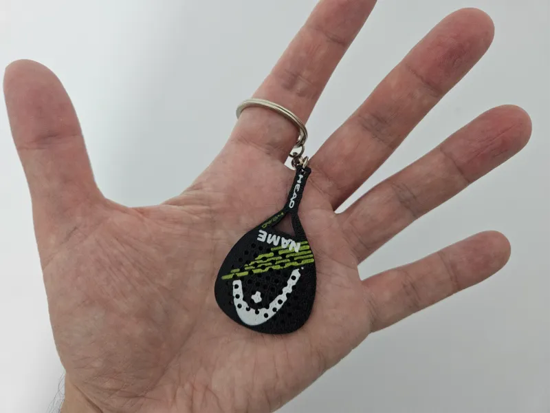 Custom Head Padel Racket Keychain