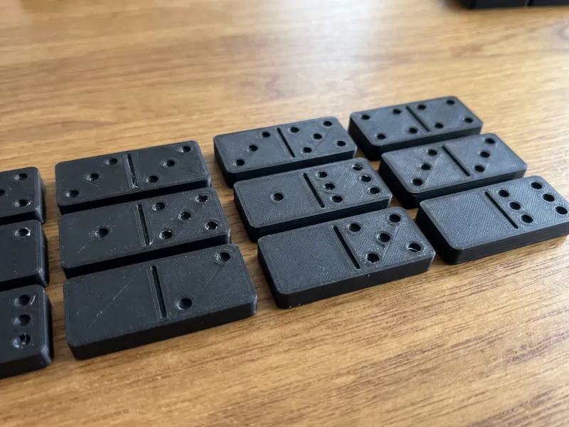 Domino Set Double Six, 28 Dominoes, Size L (56 x 28 mm)
