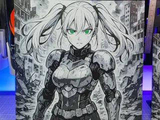 Girl Anime Futur Armor – Hueforge – 4 Colors