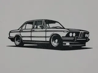 BMW E30 VINTAGE - 2D WALL ART