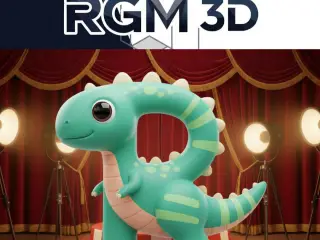 Letter R in the shape of a Dino
