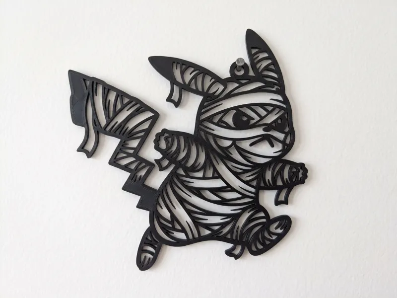 Pikachu Mummy Halloween Wall Art