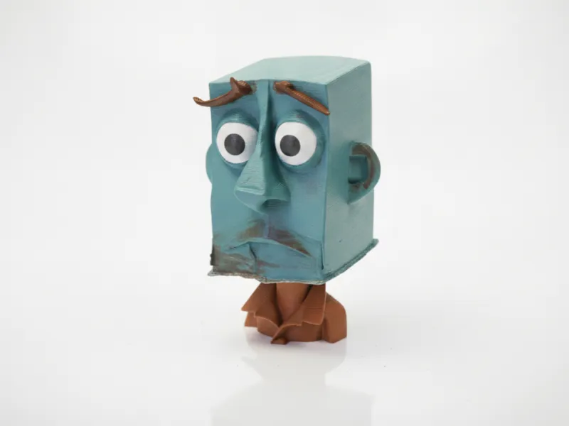 Bag Head Sculpture Desk Art 3D Printable