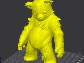 Spooky Golem Teddy Bear Miniature for 3D Printing