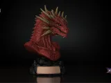 Meleys Bust STL  House of the Dragon 3D Print Sculpture Mode-0