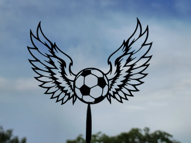 Flying Soccer Ball Wings Wall Art