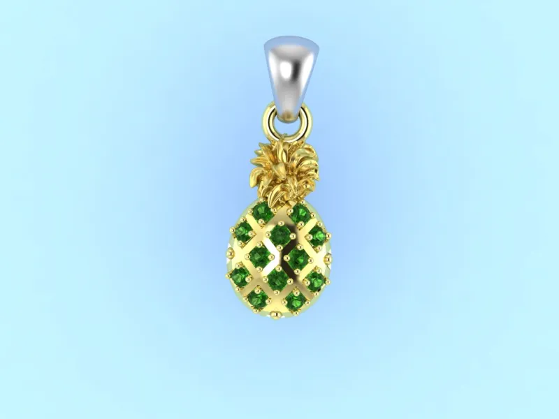 PINEAPPLE PENDANT 3D print model