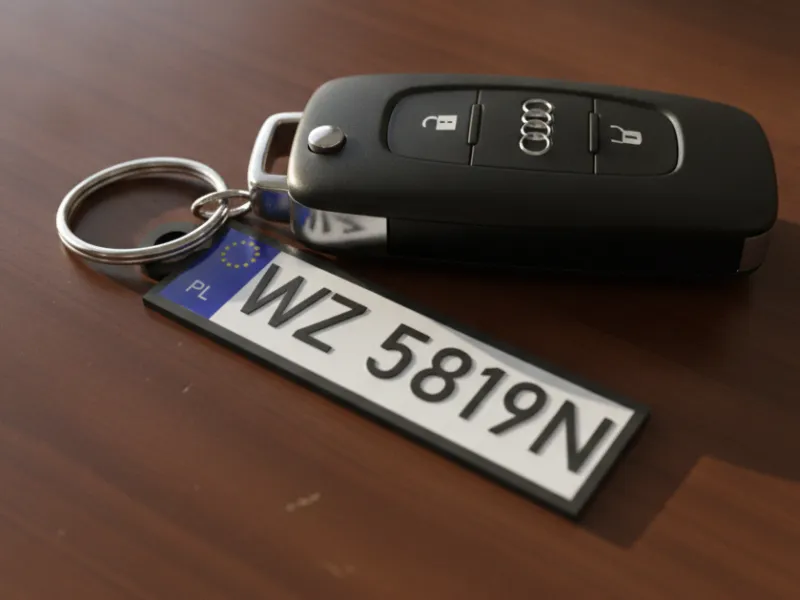 Car keychain registration number - MOKA Design
