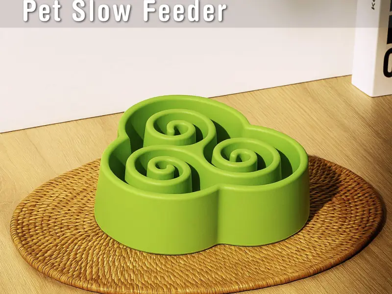 Triskelion Slow Feeder, 3D Dog or Cat Bowl, Safe Food