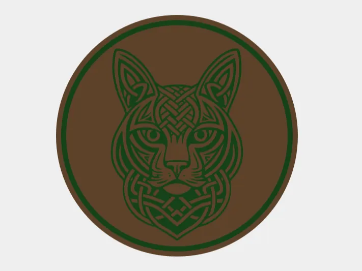 Irish Celtic Cat Coaster