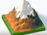 Low Poly Mountain Terrain – Stylized Mountain Landscape STL-0