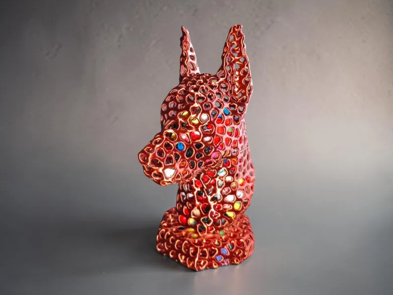 Voronoi Dog (Doberman) Bust – Filament Poop Recycler