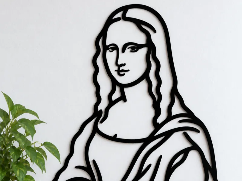 Mona Lisa La Gioconda minimalista