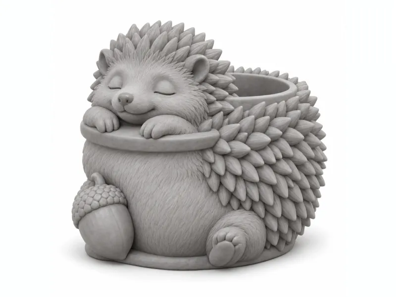 Sleeping Hedgehog Planter