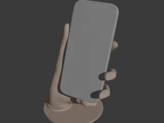 Hand holding phone