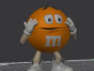 Orange M&M Character