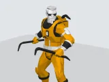 Gordon Freeman with crowbars Half-Life 2 lowpoly-0