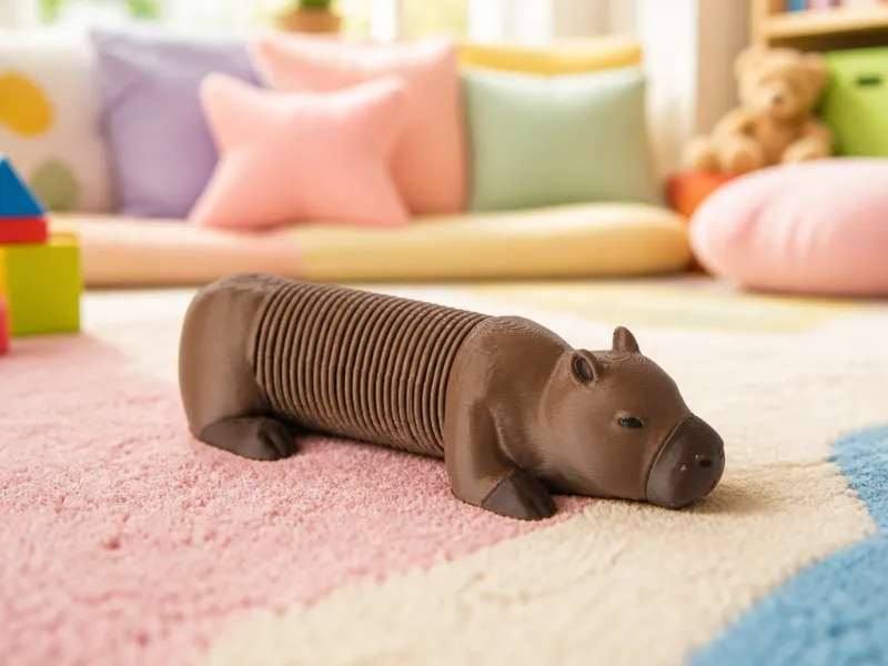 Spiral Capybara Flexi Toy - Cute Articulated Animal
