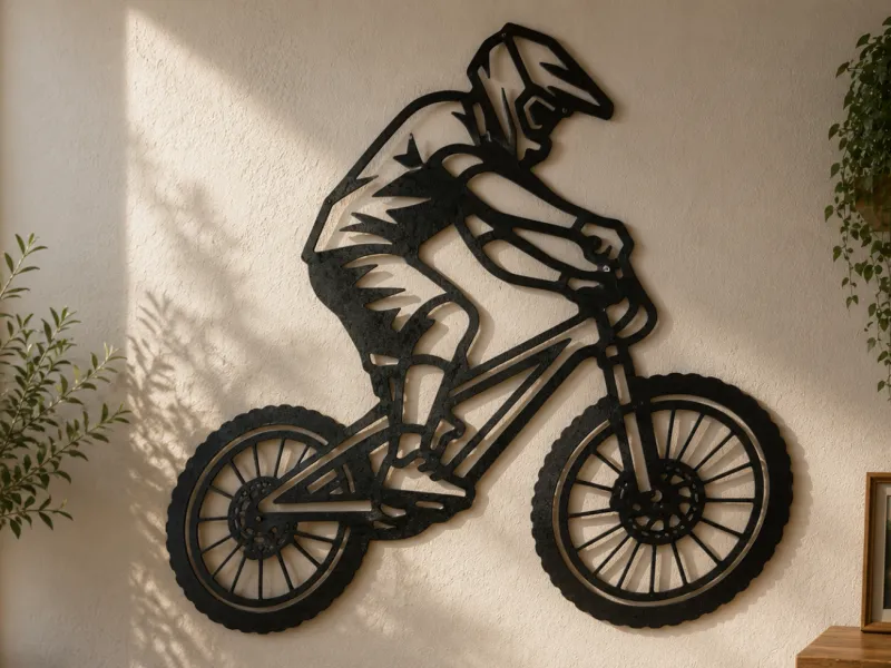 Mountain Bike Rider 2D Wall Art