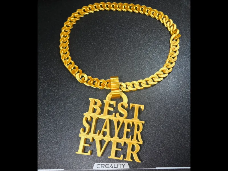 BEST SLAYER EVER Pendant Necklace Halloween Costume Jewelry