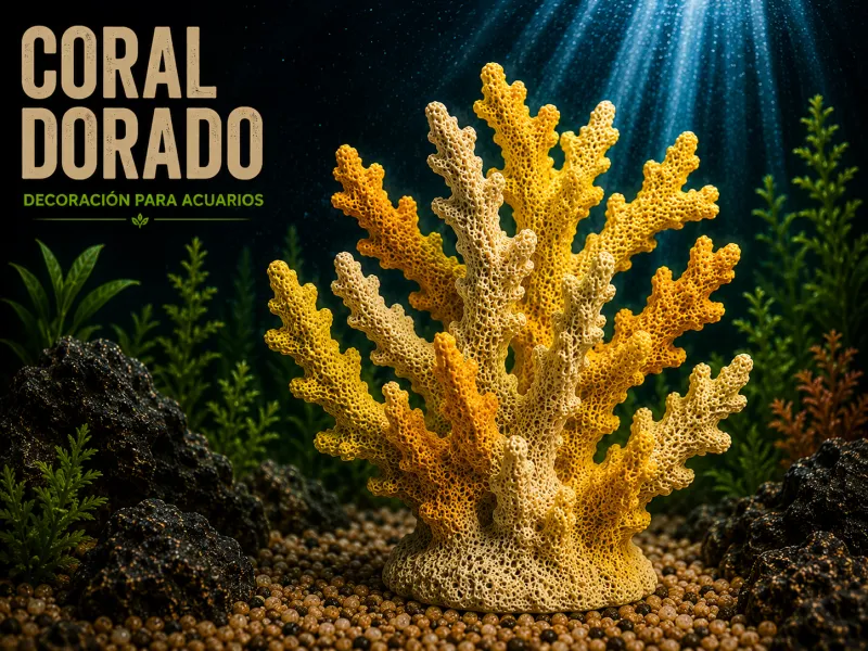 Gouden Keizerlijk Koraal Aquariumdecoratie