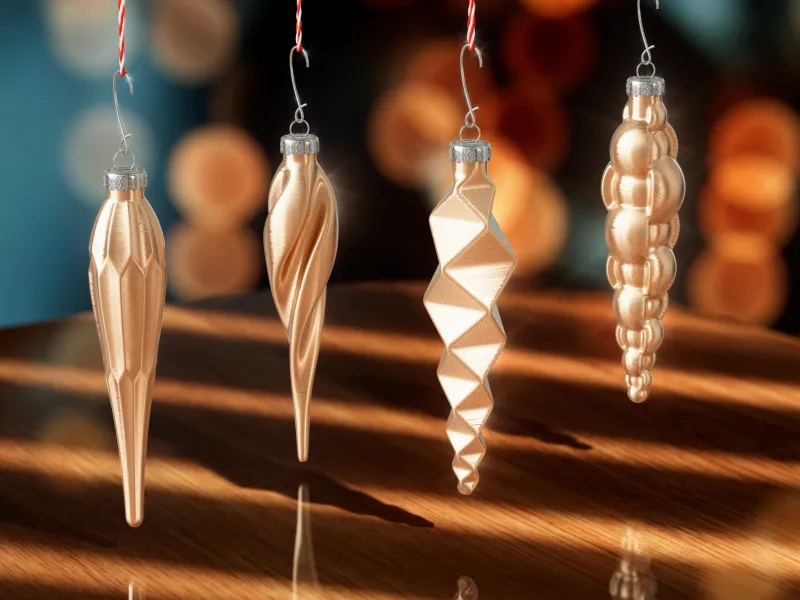 Exclusive Christmas Ornament Set (Vase Mode Icicle Baubles)