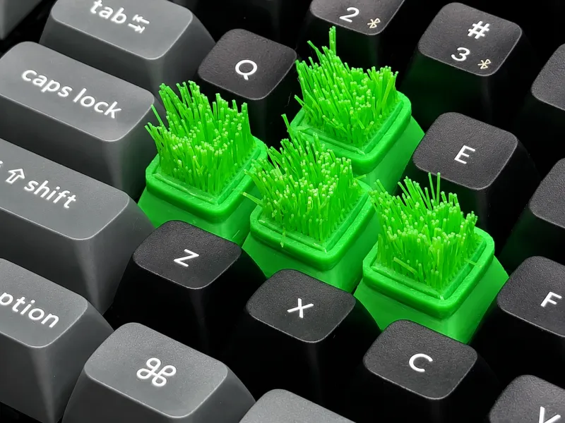 Touch Grass Meme Keycap